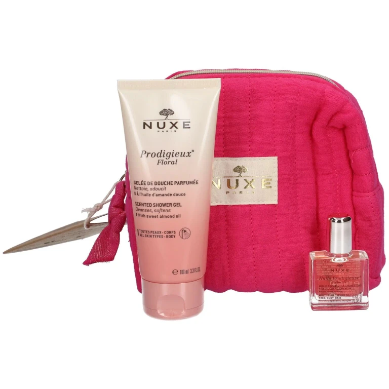 Set Nuxe: Prodigieux Floral Shower Gel for the whole body for all skin types 100 ml + Prodigieuse Florale Moisturizing Body Oil for body, face, and ha
