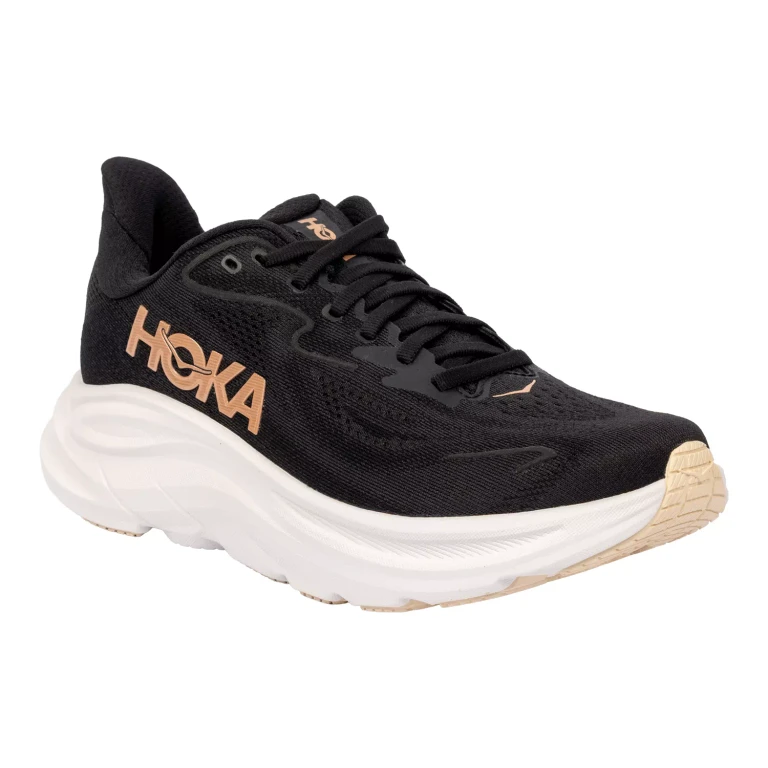 Women's Clifton 10 Sneaker - Black / Rose Gold 9.5:- 9.5, Black/Rose Gold