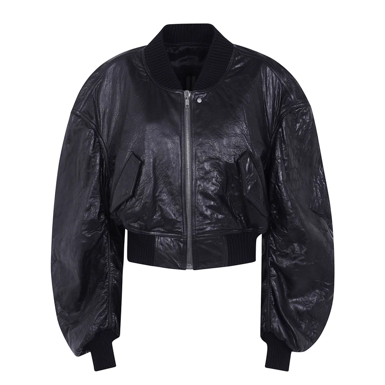 Jacket Cropped Leather "Secchia"