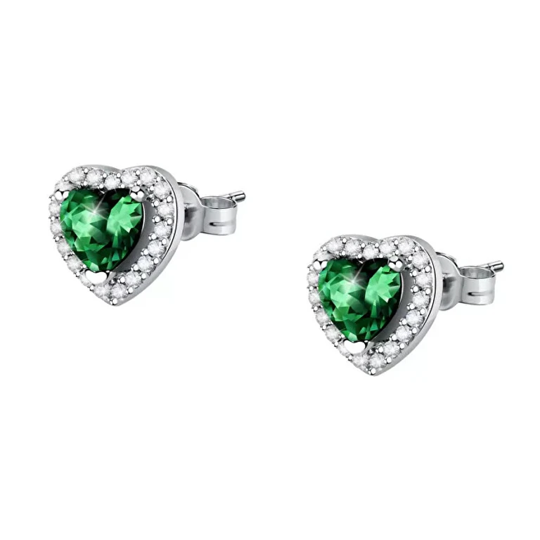 Silver Heart Earrings Tesori Savb09