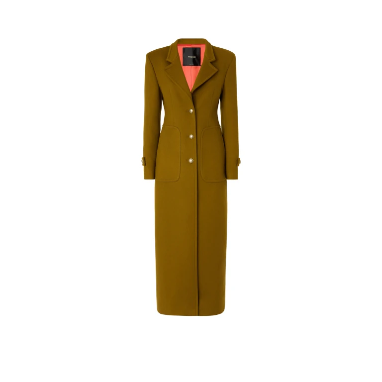 Manteau long en drap de laine mélangée - 42