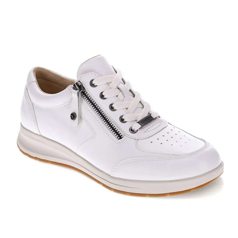 Boston Zip Casual Sneaker - White Perf