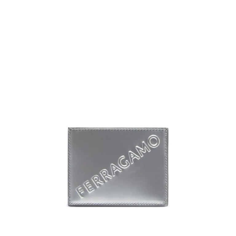 Embossed Logo Leather Card Case