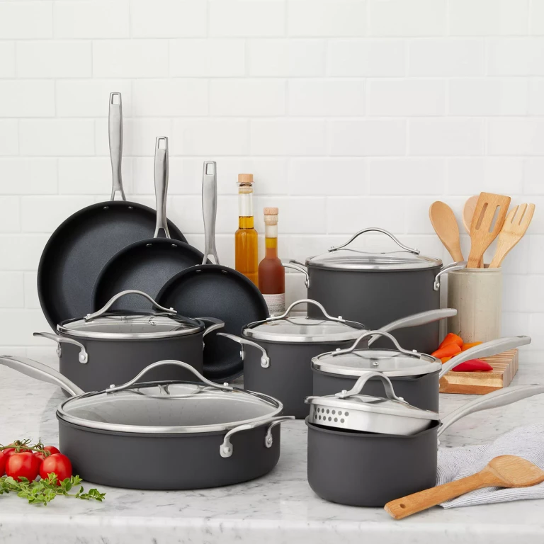 15-Piece Hard Anodized Nonstick Aluminum Cookware Set