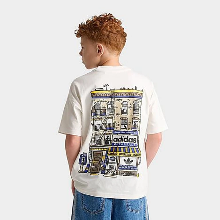 Big Kids Originals Store Front T-Shirt in White Size: XS