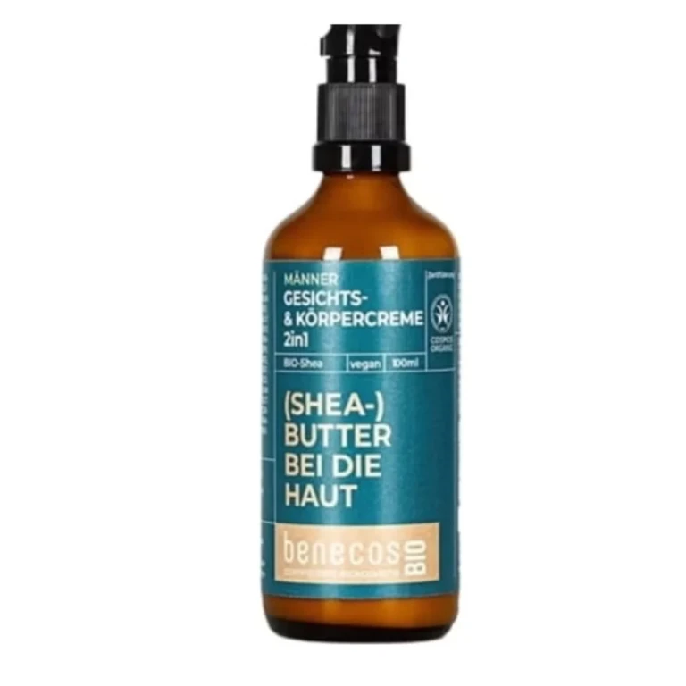 benecosBIO 2in1 Face and Body Cream for Men with Organic Shea Butter 100 ml