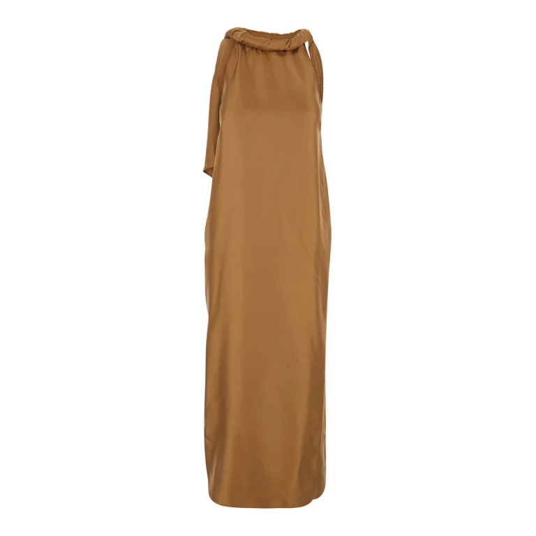 Long Dress Susan Brown Silk