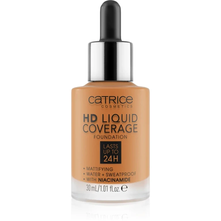 HD Liquid Coverage waterproof liquid foundation matte effect color 082 Warm Caramel 30 ml