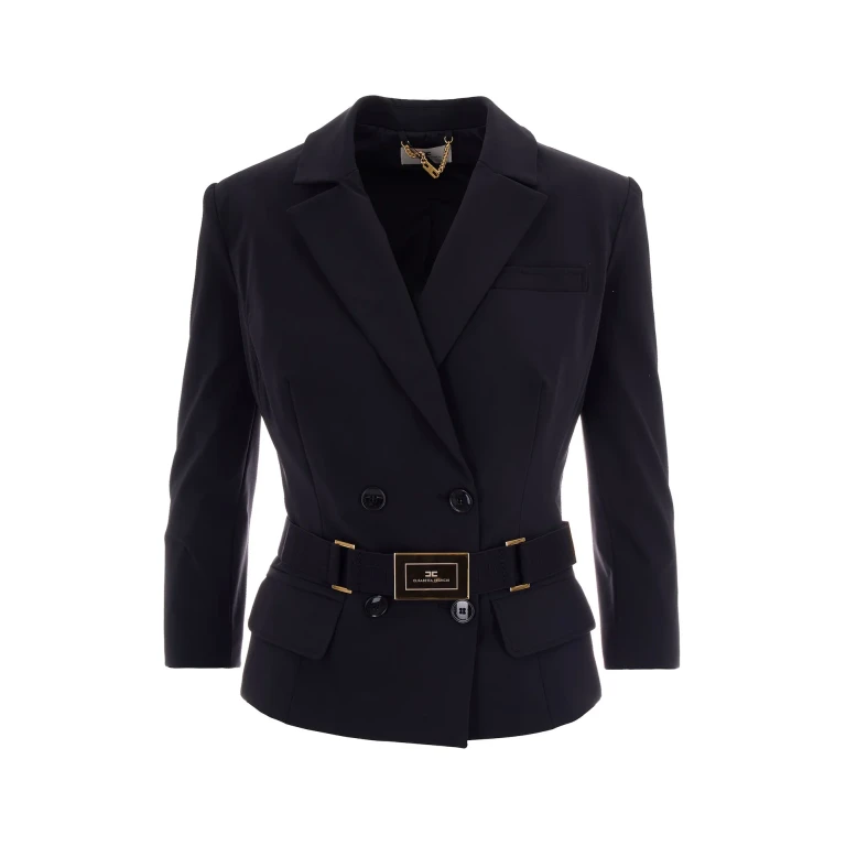 Blazer in Technical Stretch Fabric Black