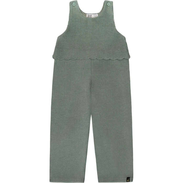 Stretch Velour Faux-Layered Overalls - Little Girl