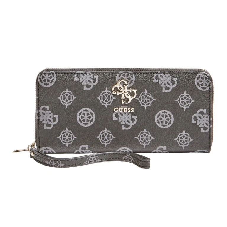 , Digital, Fabric Wallet, SLG with Large Zip, Black, for Women