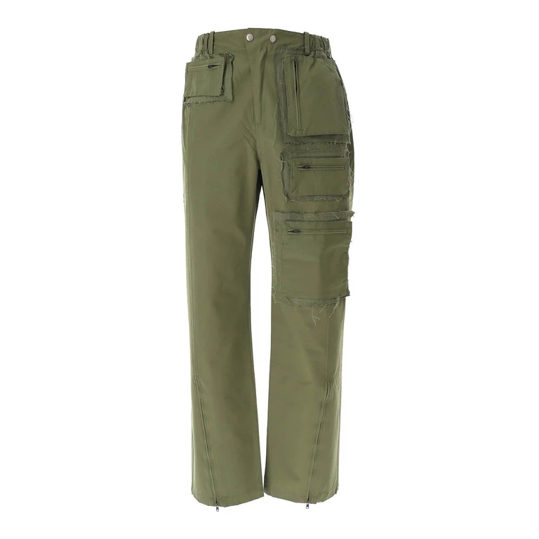 Pantalons Décontractés - Vert Foncé (APA681MKAKHI)