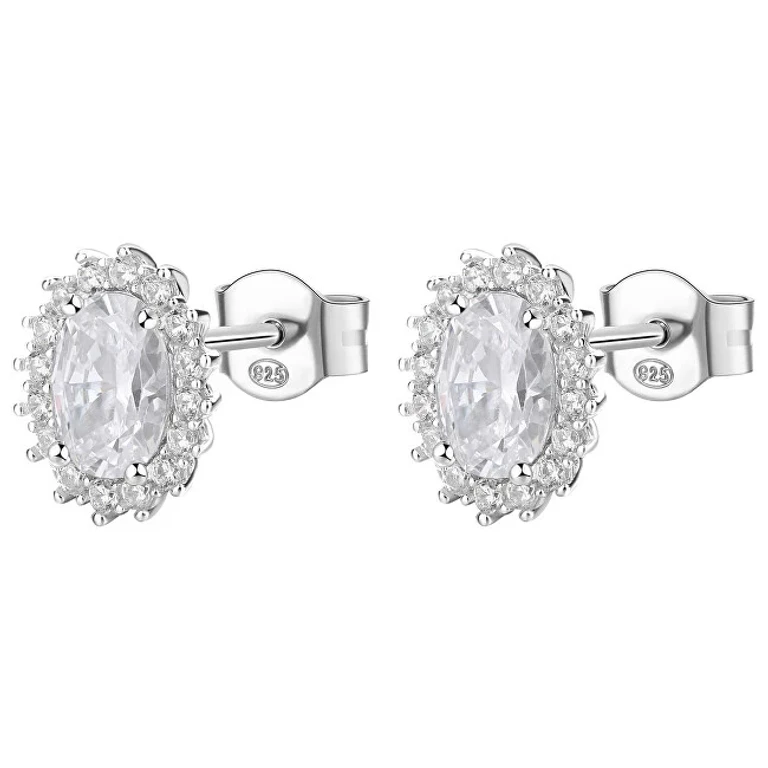 Elegant Fancy Infinite White Silver Earrings FIW58