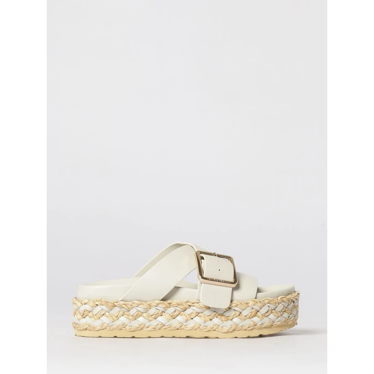 Leather Platform Sandals (2101OFFWHITE)