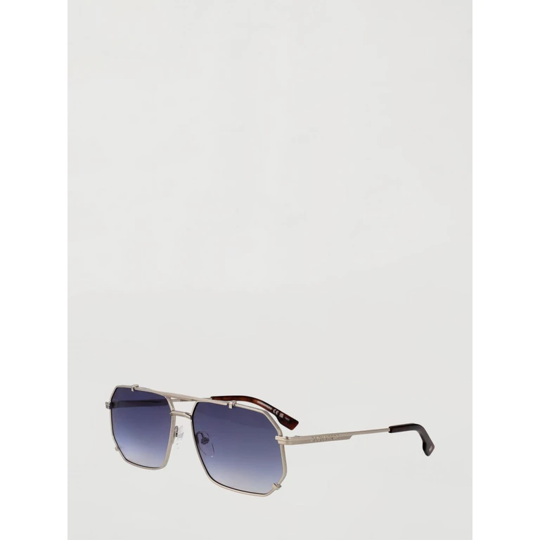 Grey Metal Aviator Sunglasses with Double Bridge and Gradient Lenses (D20175/S010)