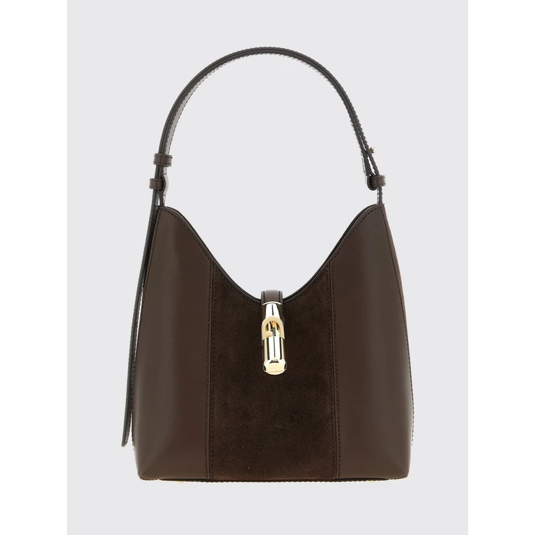 Bolsa de ombro Furla Goccia cor café
