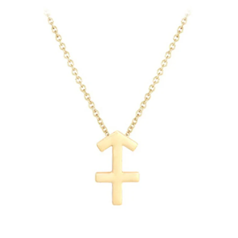 Gold-Plated Necklace with Sagittarius Pendant Svln0195Xh2Gost
