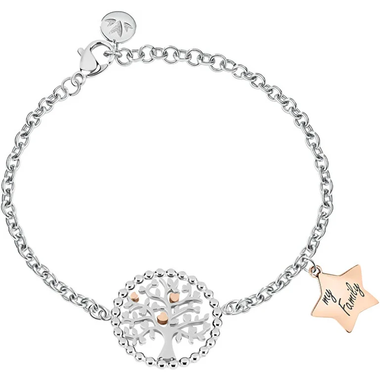 Tree of Life Steel Bracelet Verde Saqe14 Charms