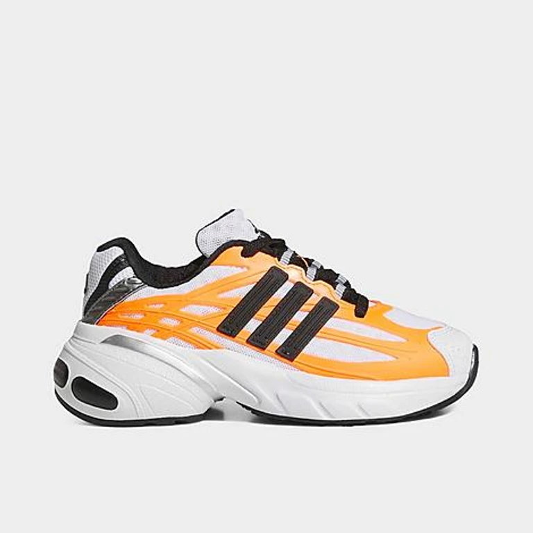 Little Kids Adistar XLG 2.0 Stretch Lace Casual Shoes in White/Black/Solar Orange Size: 1.0