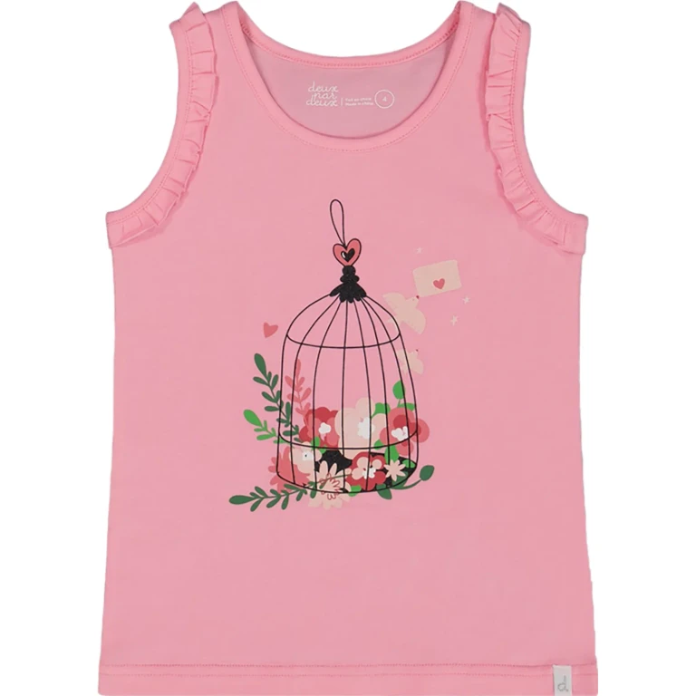Organic Cotton Tank with Frills - Little Girl