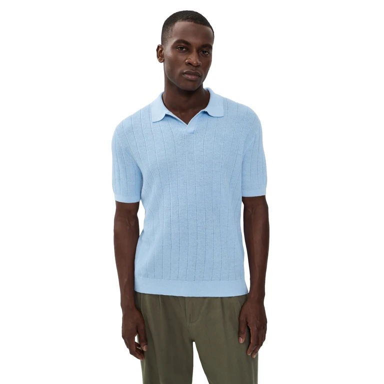 Linen Jersey Johnny Polo OFFICE BLUE M