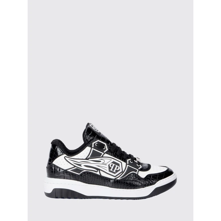 Moonwalker Sneakers in Crocodile Print Leather (SAFSMSC4075PLE005N0102)
