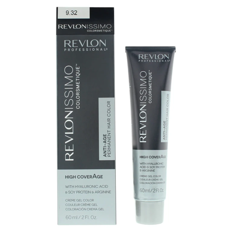 Revlonissimo Colorsmetique Nourishing and Permanent Hair Dye 9.32 Very Light Golden Pearl Blonde 60 ml