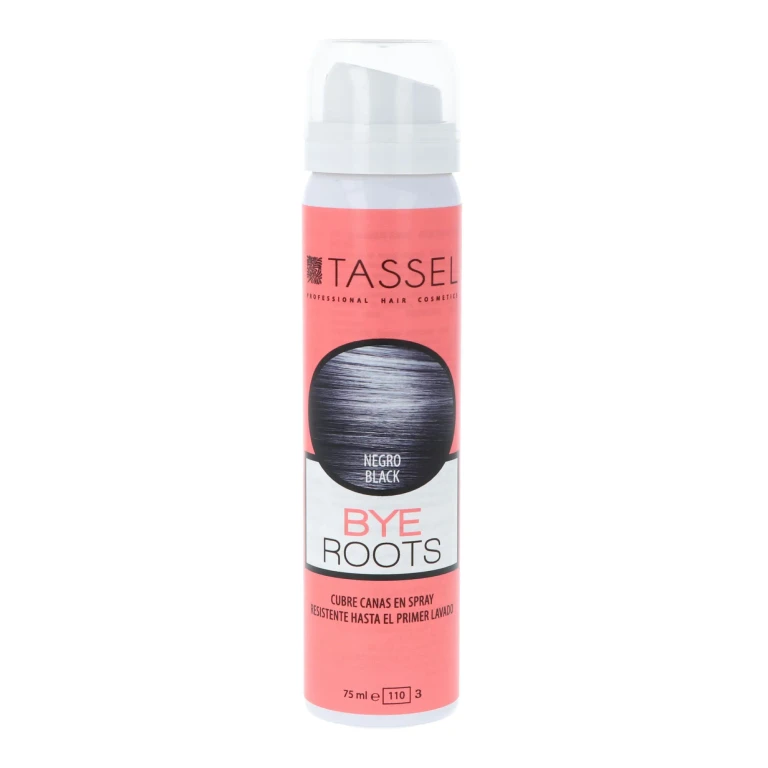 Eurostil Tassel Bye Roots Spray Cover Gray Hair Black 75ml