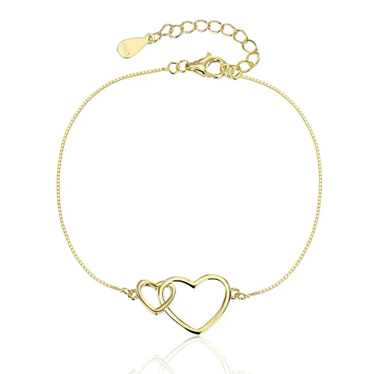 Romantic Bracelet Gold-Plated United Hearts Svlb0559Xj6Go18