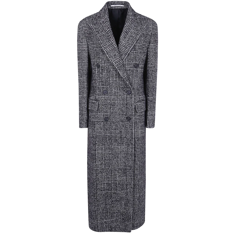 TAGLIATORE Prince of Wales Check Double-Breasted Wool Coat (CCAITLYN340354N3432)