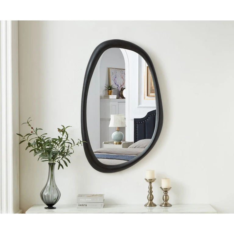 Holland Black Polyresin Frame Mirror