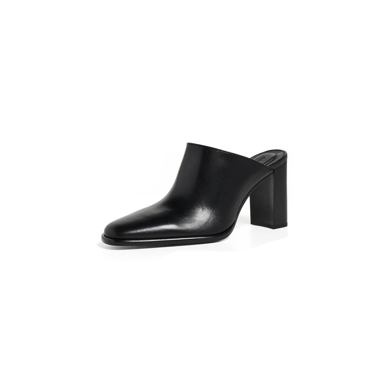 Carolyn Leather Mules Black 37
