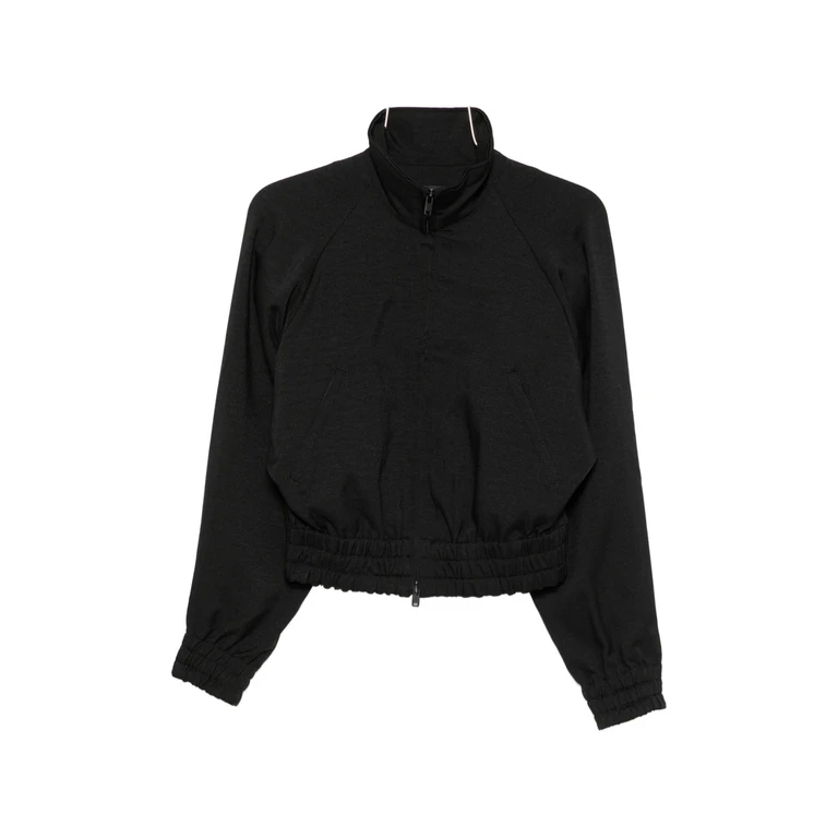 Button-detail Elasticated-waist Jacket
