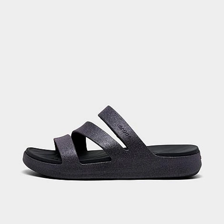 Women's Getaway Strappy Glimmer Sandals in Deep Navy Glimmer Size: 6.0