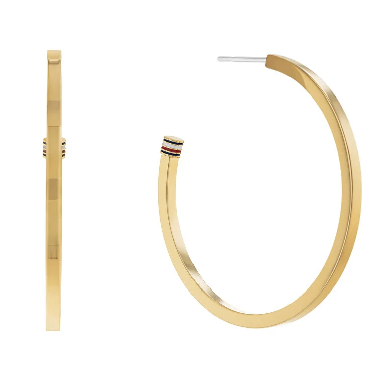 Gold-Plated Hoop Earrings Without Tempo 2780774