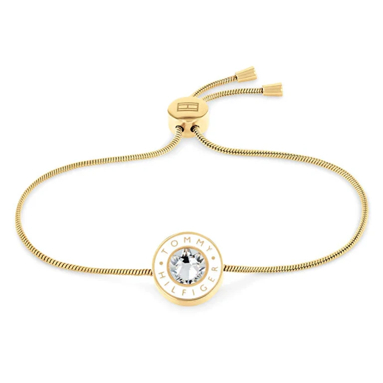 Elegante Gold-Plated Bracelet with Layered Crystal 2780806