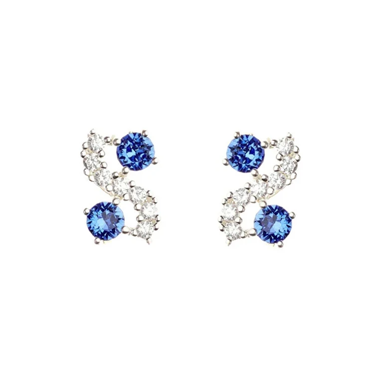 Luxury Earrings with Blue Crystals Meridian Lumiere 23243