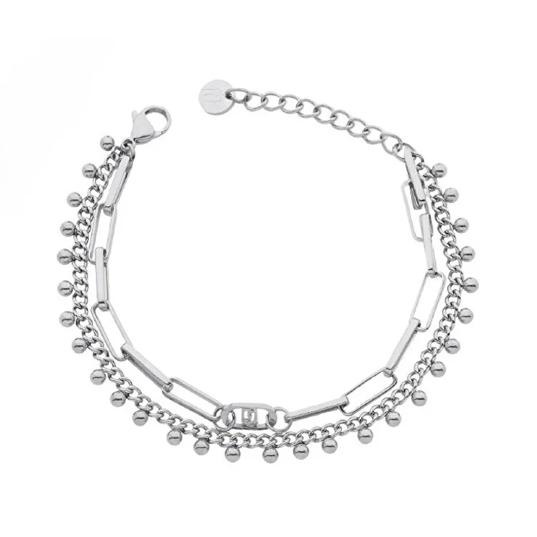 Liu Jo Double Bracelet in Steel Fashion Lj2999