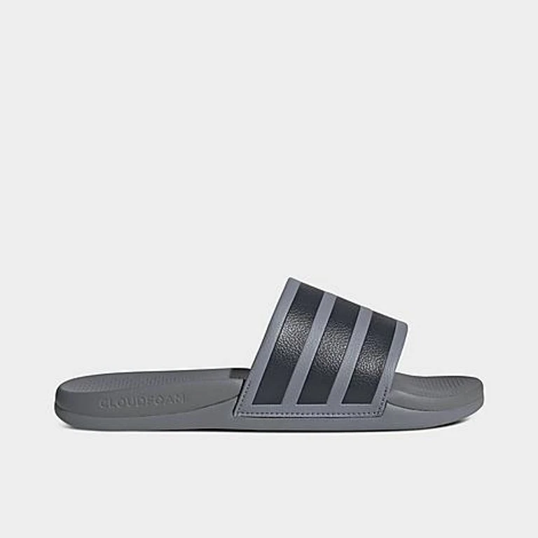 adidas Women's Adilette Comfort 2.0 Slide Sandals in Grey/Carbon/Grey Three Size: 5.0