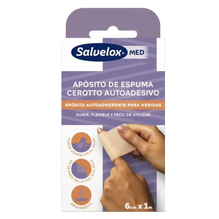 Foam dressing Salvelox 6 cm x 1 m