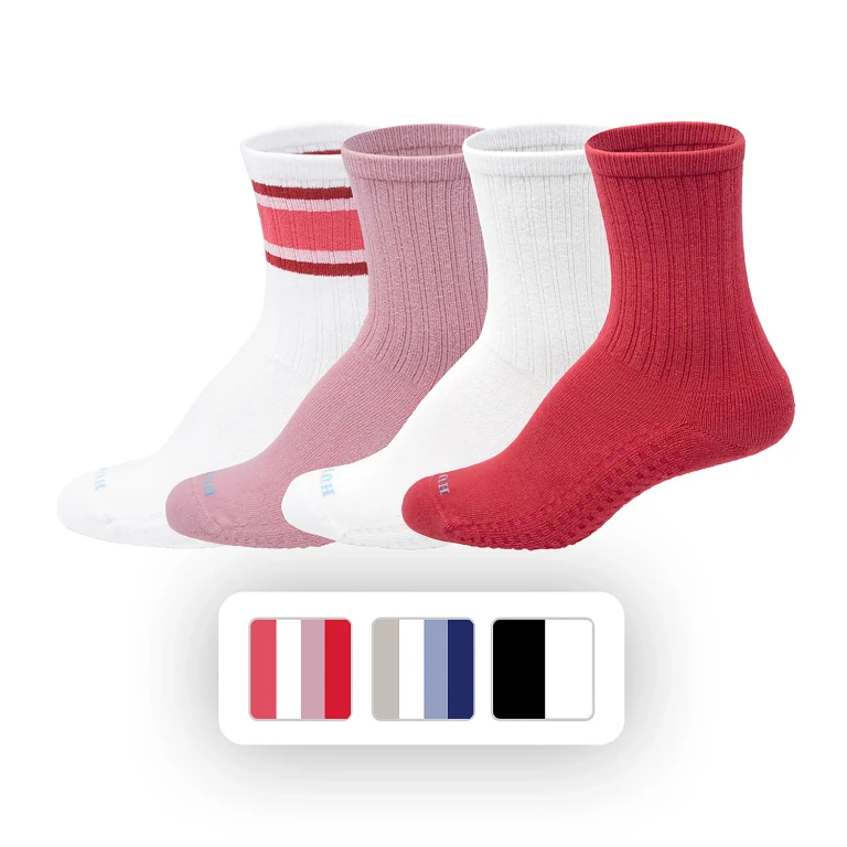 Women's 4-Pack Retro Stripe Sock - RED PACK ONE SIZE:- Red