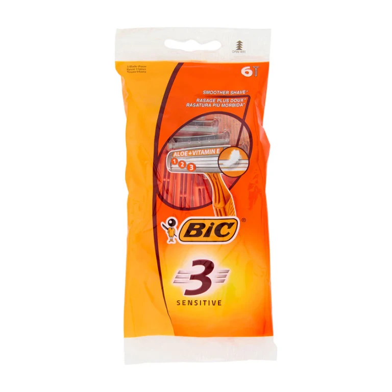 3 Sensitive Rasoi 3-Blade Disposable for Men, 6 Pieces 1 unit