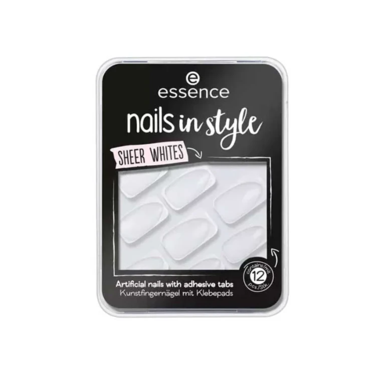Nails In Style Artificial Nails 11-Sheer Whites 12 U