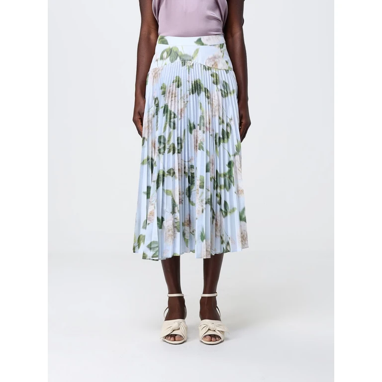 Skirt Woman color Gnawed Blue (MGOM273CE7VE)