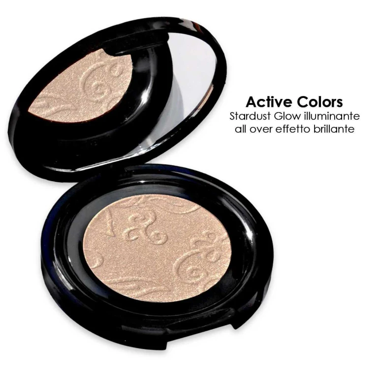 Stardust Glow all-over highlighter with a shiny effect