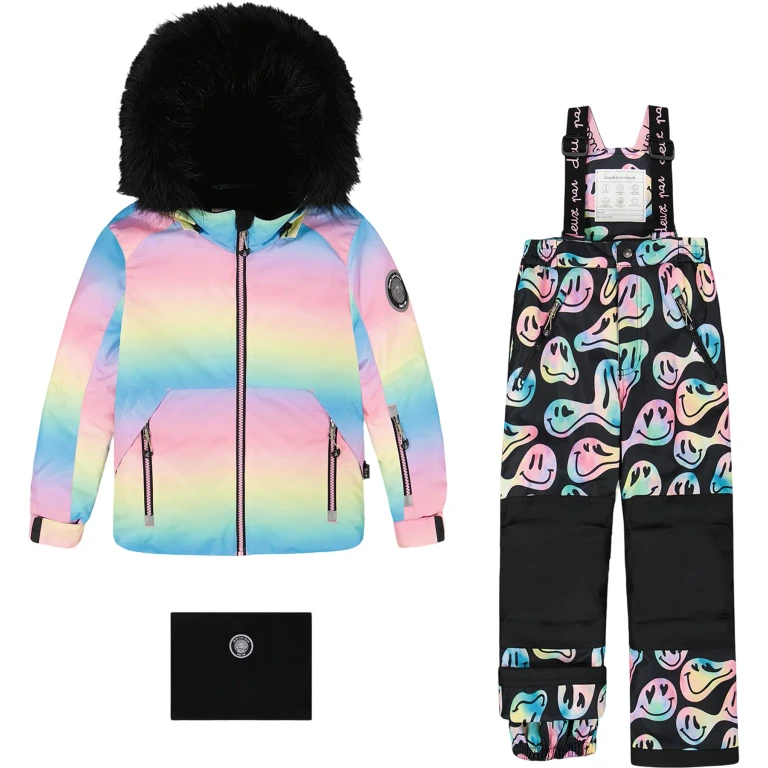Pink Play Two-Piece Snowsuit with Printed Jacket - Little Girl