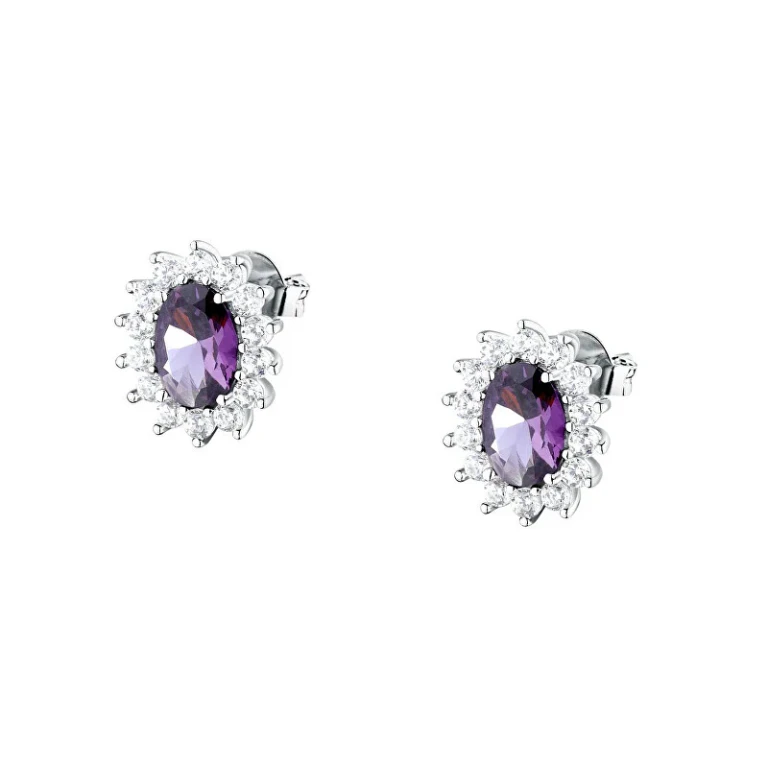 Luxury Silver Earrings with Cubic Zirconia Tesori Saiw288