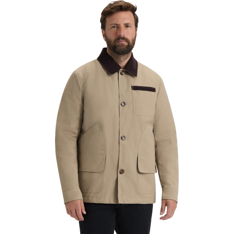Samuel Canvas Jacket with Corduroy Trims - Men's