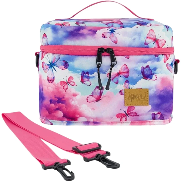 Lunch Box Blue Camping Print