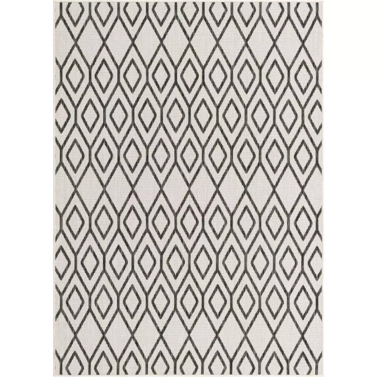 Turks and Caicos Outdoor Rug:- Ivory, 5'3' x 8'